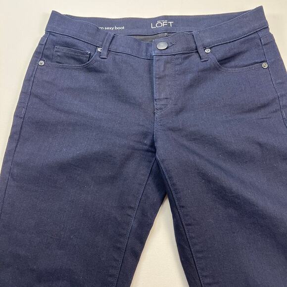 Ann Taylor Loft Low Rise Sexy Boot Jeans Navy Blue NEW w/o Tags Size 27/4 - Picture 2 of 10